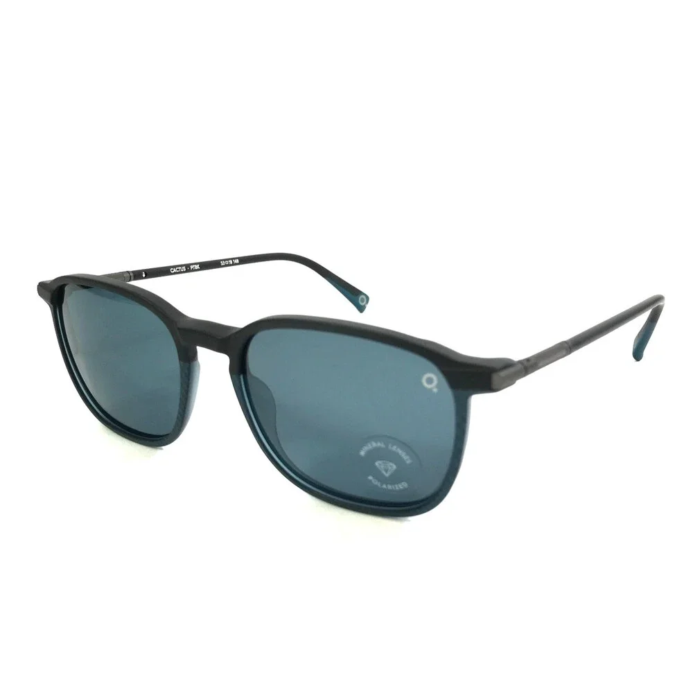 Etnia Barcelona Sunglasses CACTUS PTBK Petrol Black Frames Blue Polarized Lenses